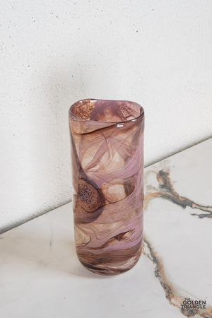 Ossa Glass Vase - Brown