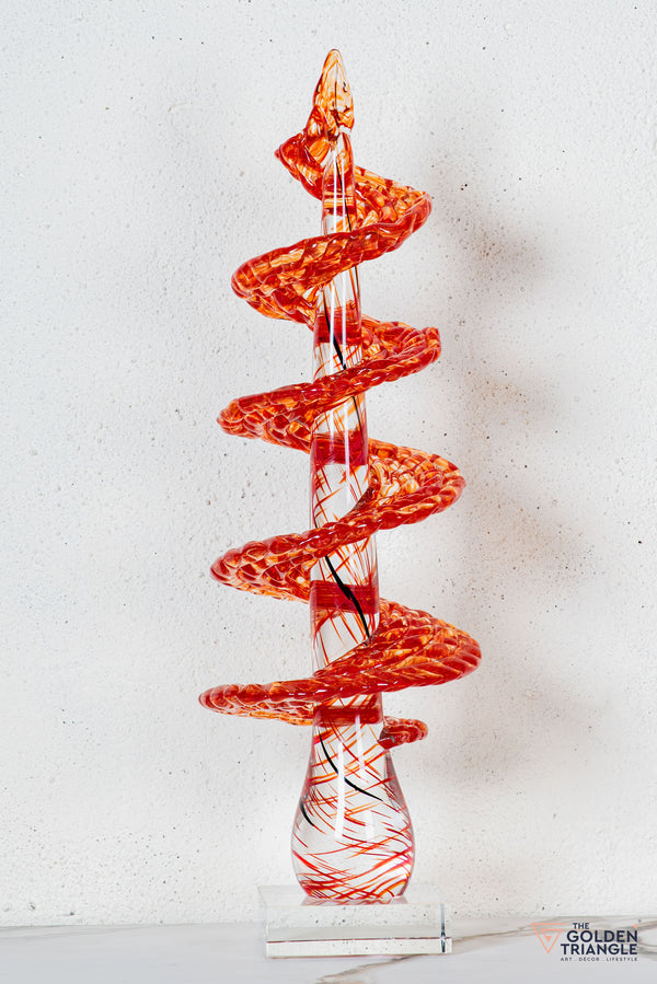 Slovik Crystal Sculpture - Red