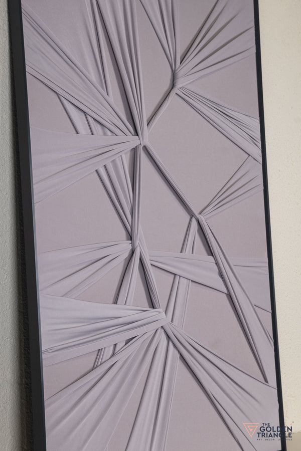 Cloth Abstract 3D Wall Art Frame - Gray