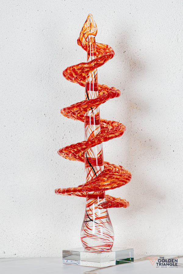 Slovik Crystal Sculpture - Red