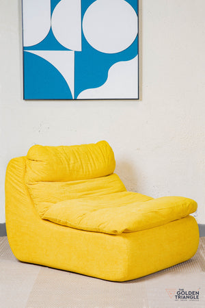 Odette Accent Chair With Footrest - Yellow