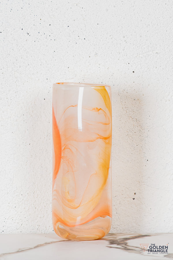 Ossa Glass Vase - Orange