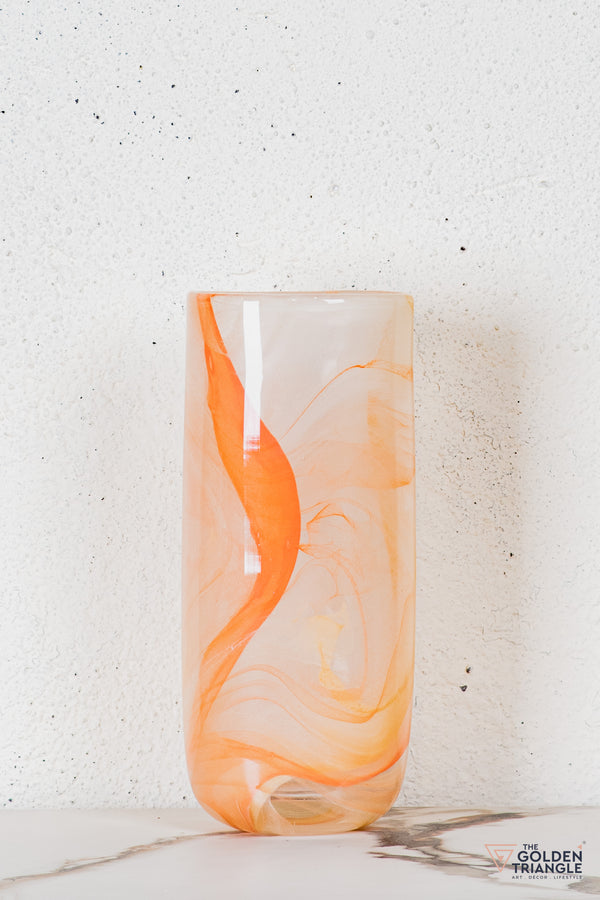 Ossa Glass Vase - Orange