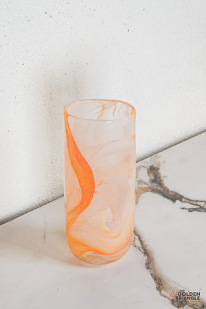 Ossa Glass Vase - Orange