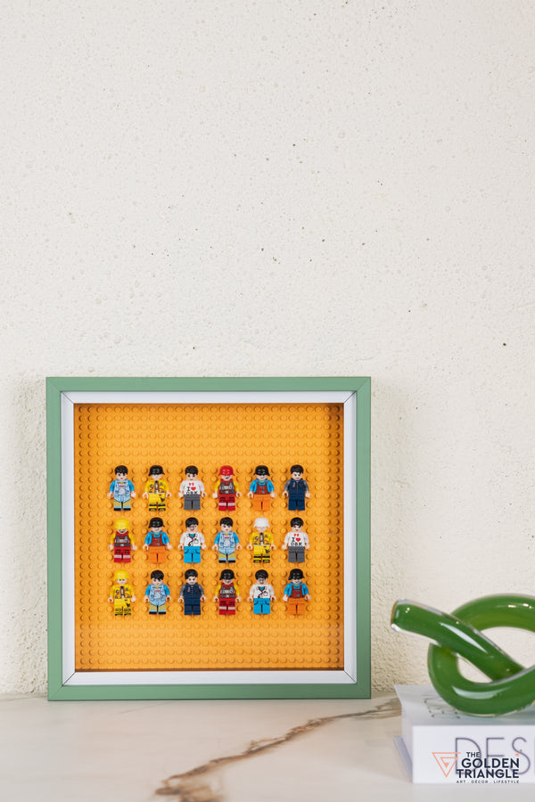 Lego Miniatures 3D Art Frame - Orange