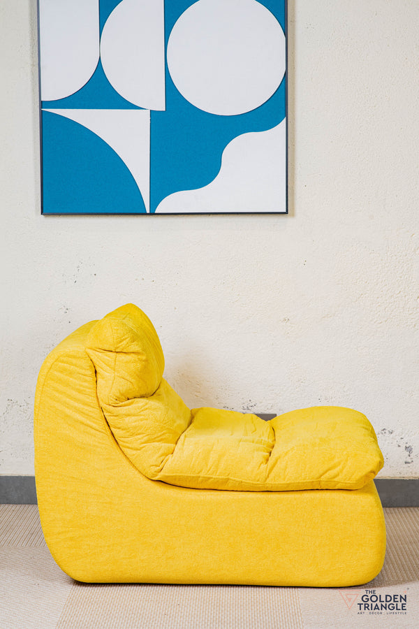 Odette Accent Chair With Footrest - Yellow