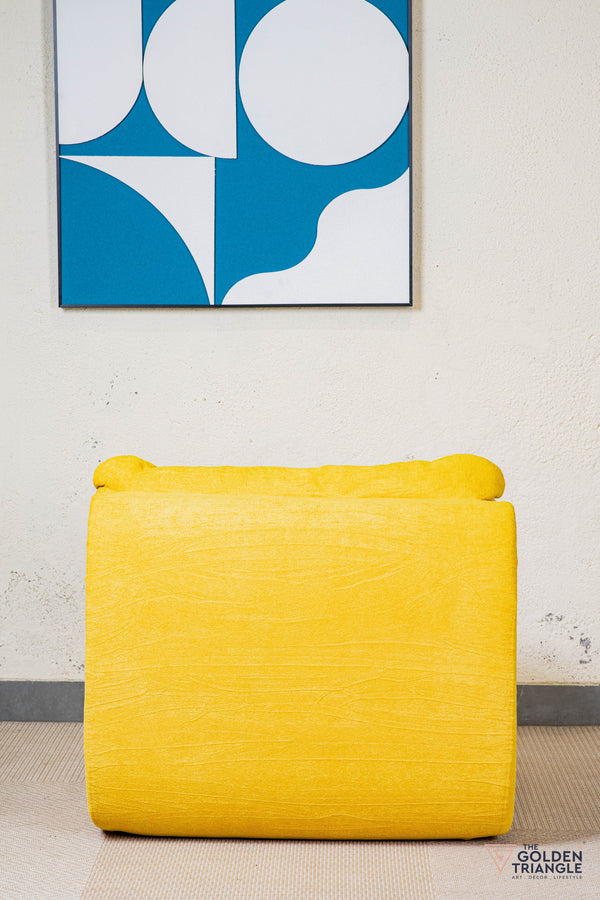 Odette Accent Chair With Footrest - Yellow