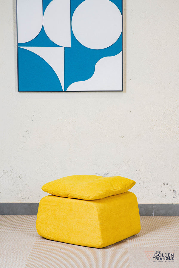 Odette Accent Chair With Footrest - Yellow