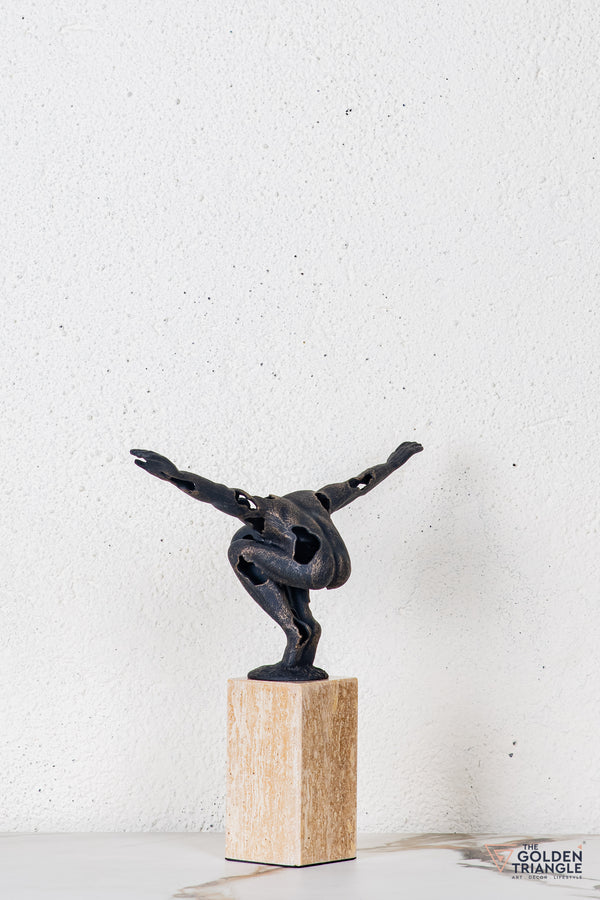 Irvo Diving Man Sculpture - Antique Black