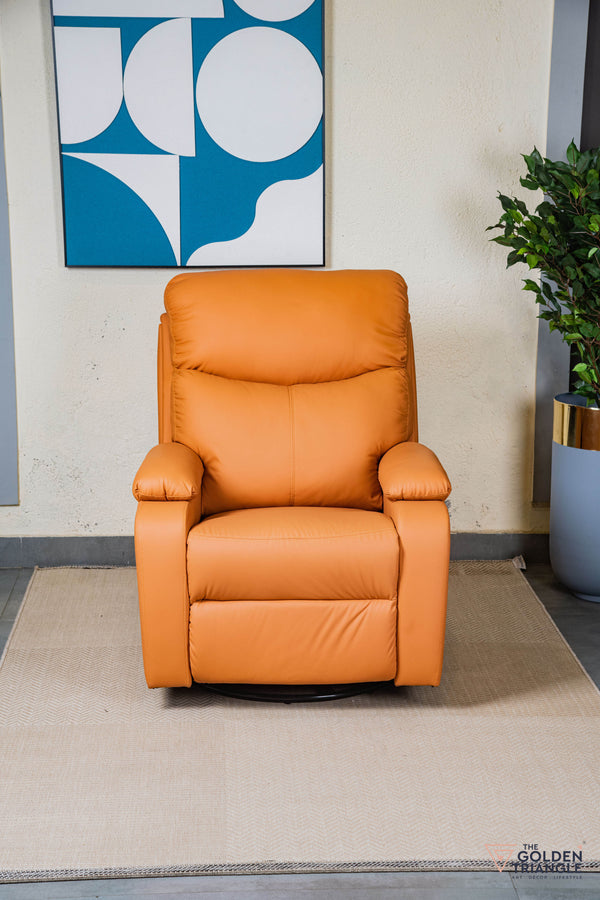 Cove Recliner Swivel Accent Chair - Orange