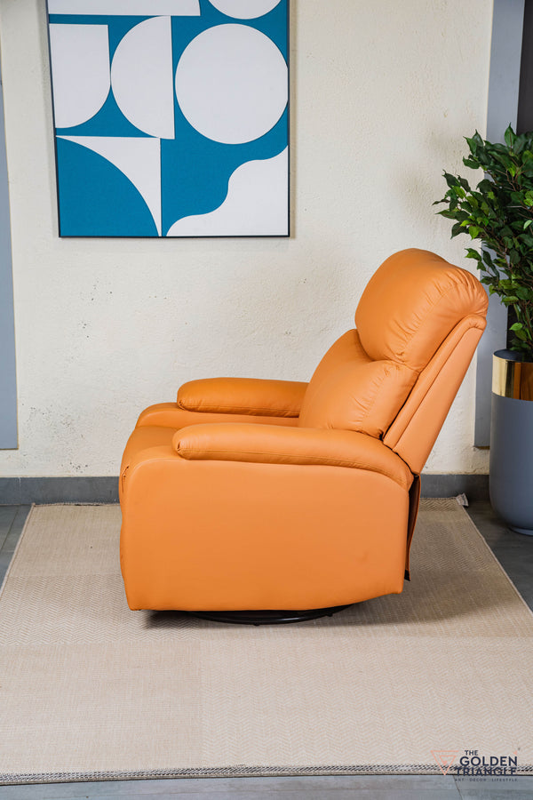 Cove Recliner Swivel Accent Chair - Orange