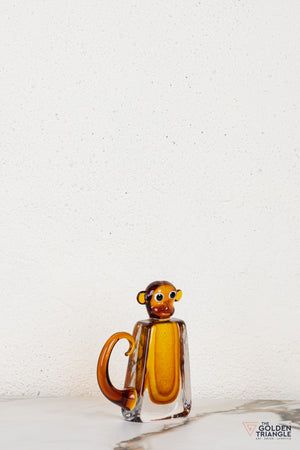 Skimba Monkey Glass Sculpture