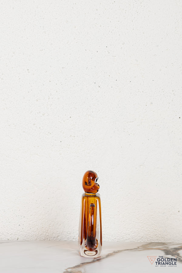 Skimba Monkey Glass Sculpture