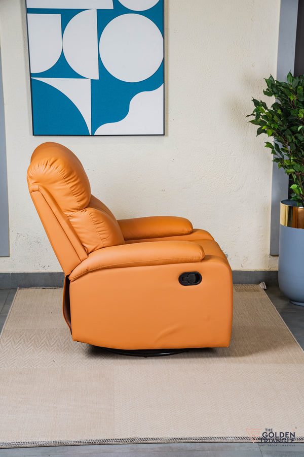 Cove Recliner Swivel Accent Chair - Orange