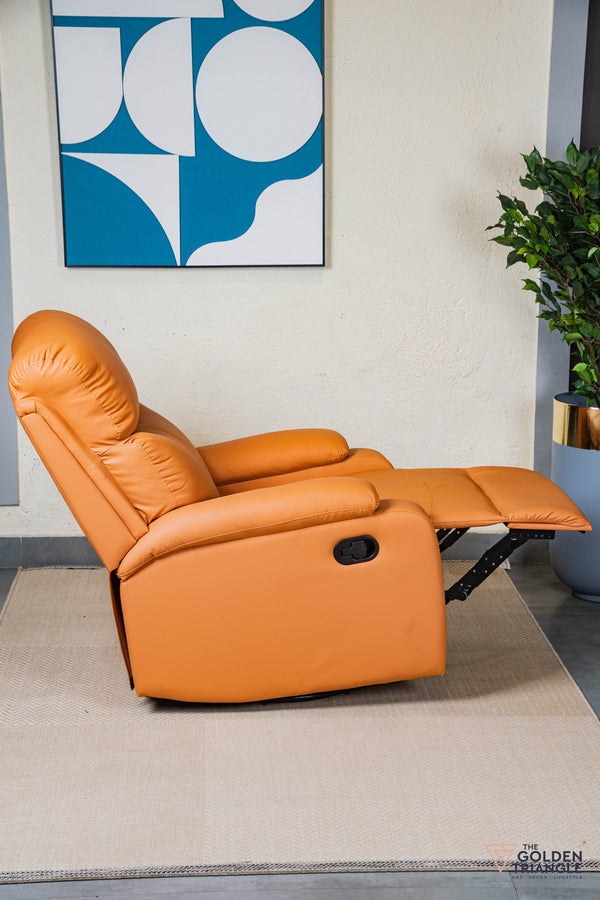 Cove Recliner Swivel Accent Chair - Orange