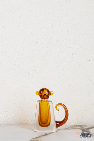 Skimba Monkey Glass Sculpture