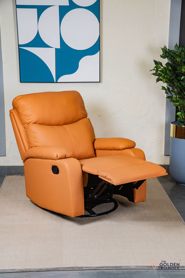 Cove Recliner Swivel Accent Chair - Orange