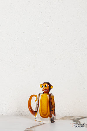 Skimba Monkey Glass Sculpture