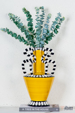 Oto Ceramic Vase - Yellow