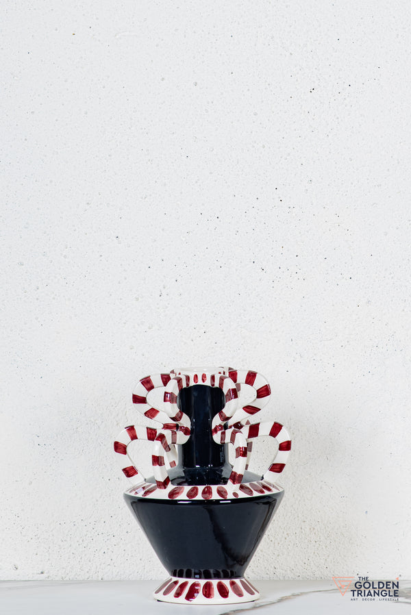 Oto Ceramic Vase - Black