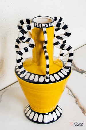 Oto Ceramic Vase - Yellow