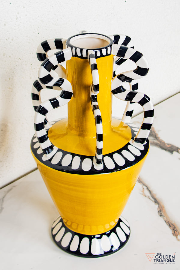 Oto Ceramic Vase - Yellow