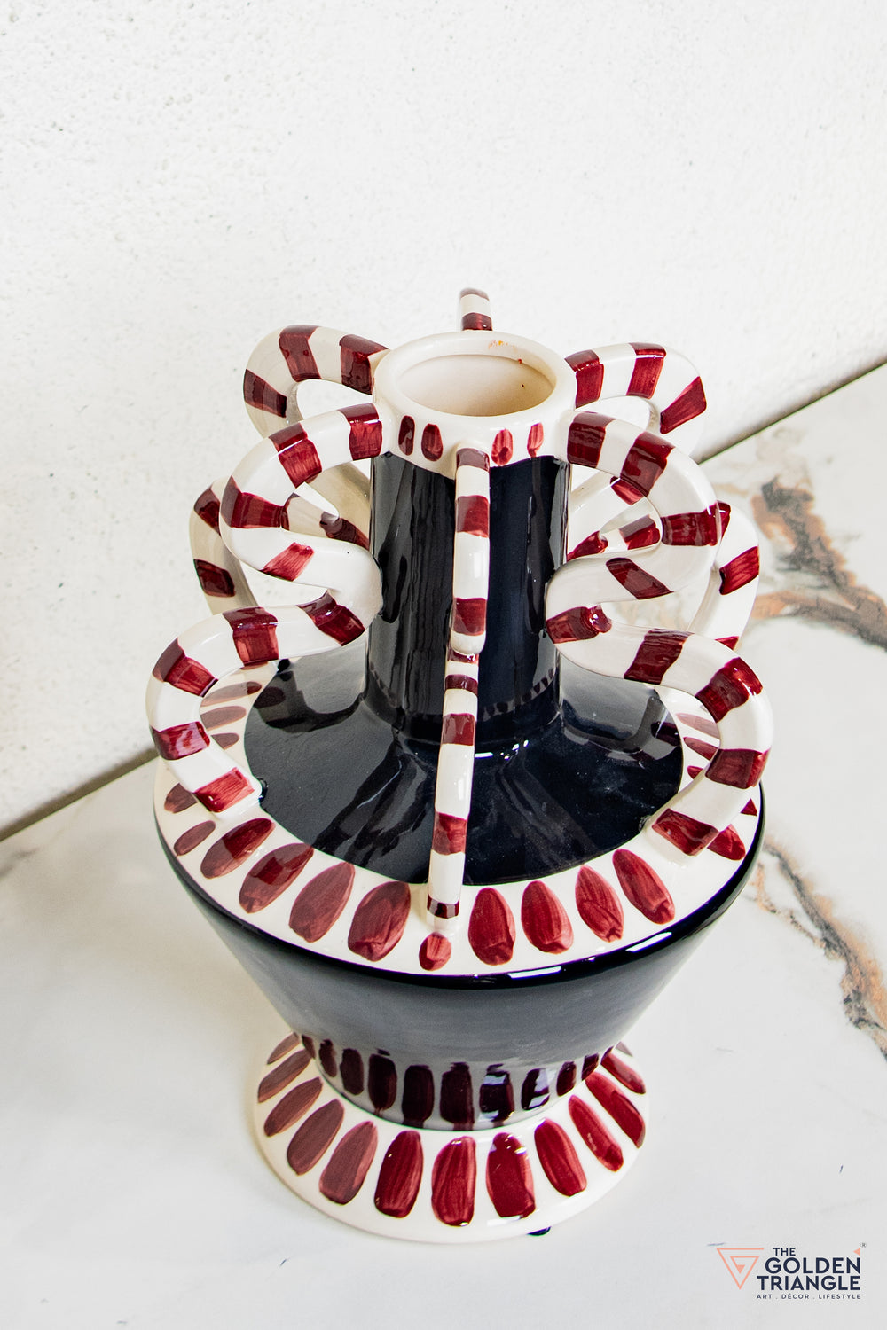 Oto Ceramic Vase - Black