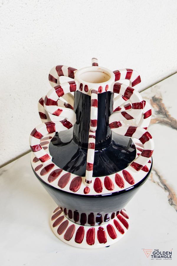 Oto Ceramic Vase - Black