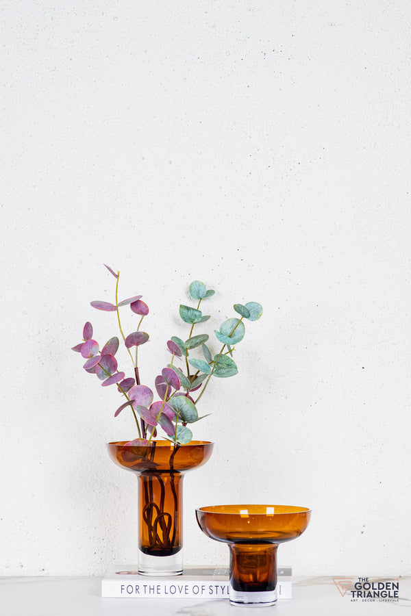 Sogno Glass Vase - Amber