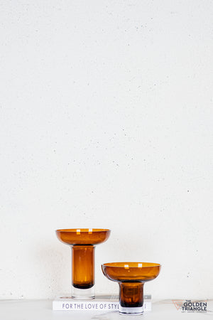 Sogno Glass Vase - Amber