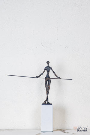 Rilo Gymnast Sculpture - Antique Black