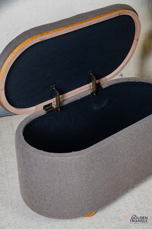 Astral Fabric Storage Bench - Greige