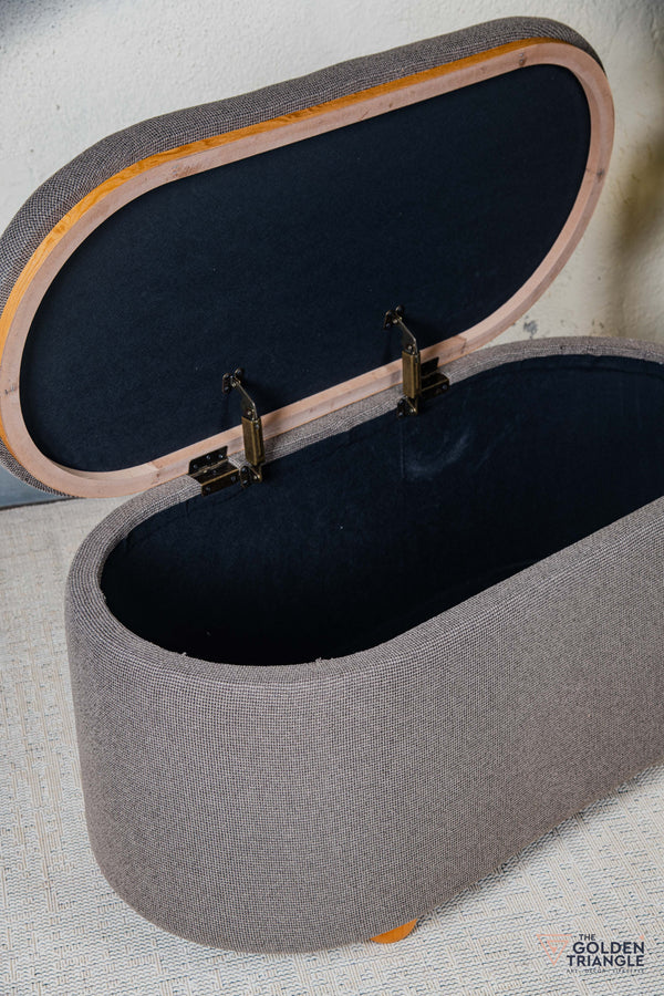 Astral Fabric Storage Bench - Greige