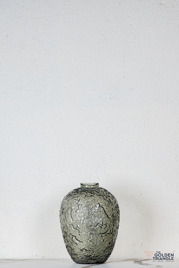Davora Glass Vase - Smoke