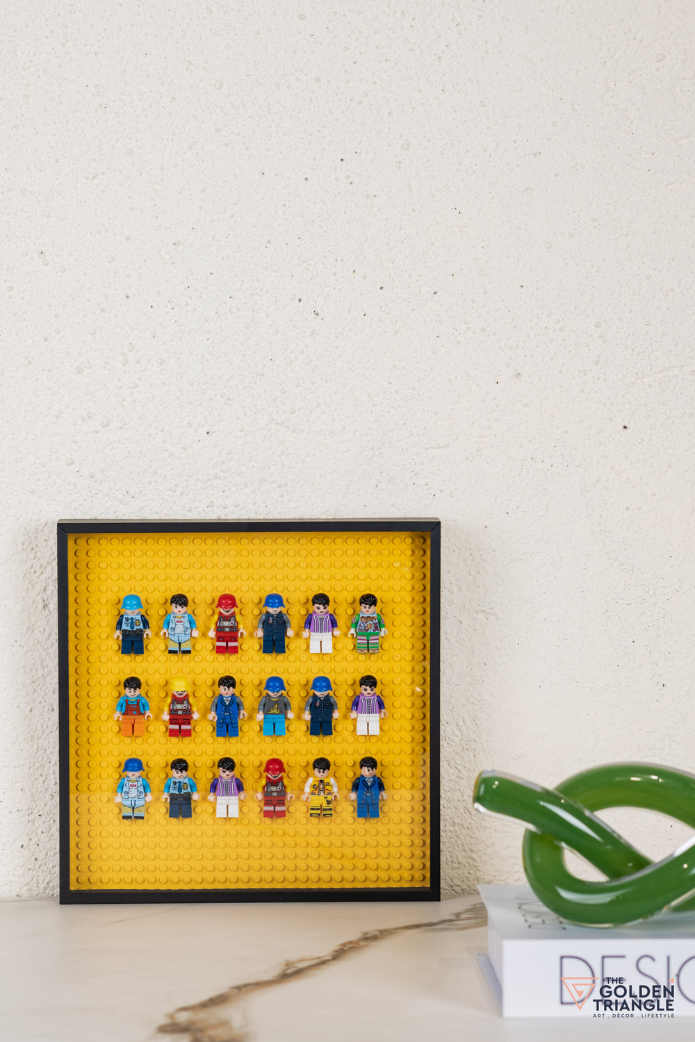 Lego Miniatures 3D Art Black Frame - Yellow
