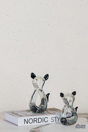 Clyne Cat Glass Table Top Decor