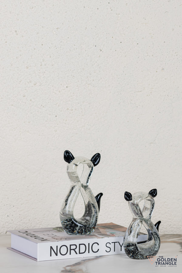 Clyne Cat Glass Table Top Decor