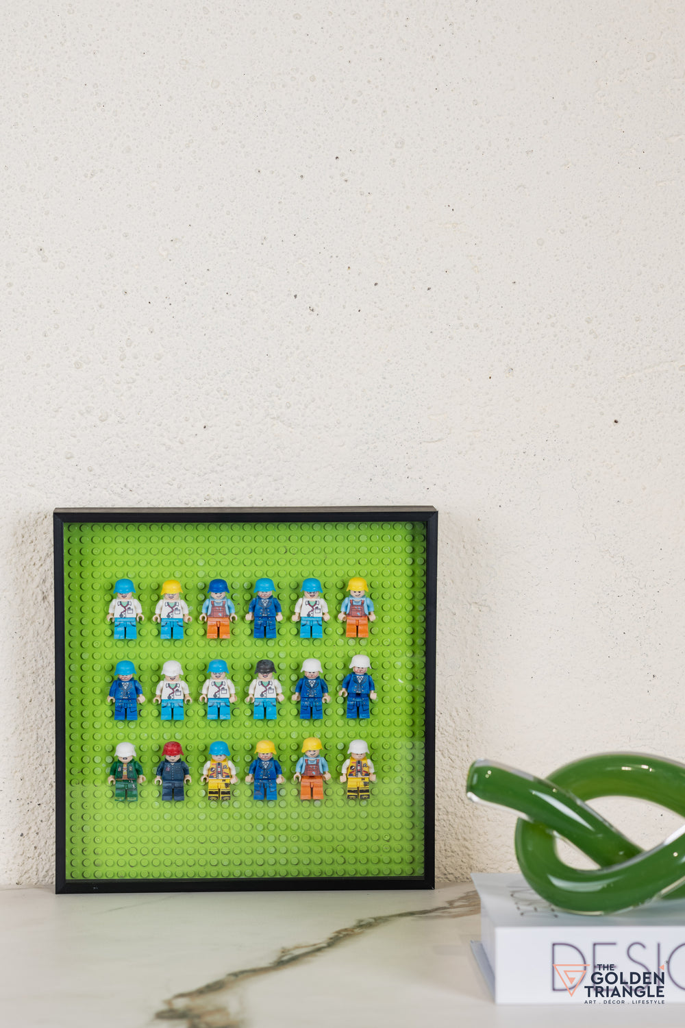 Lego Miniatures 3D Art Black Frame - Green