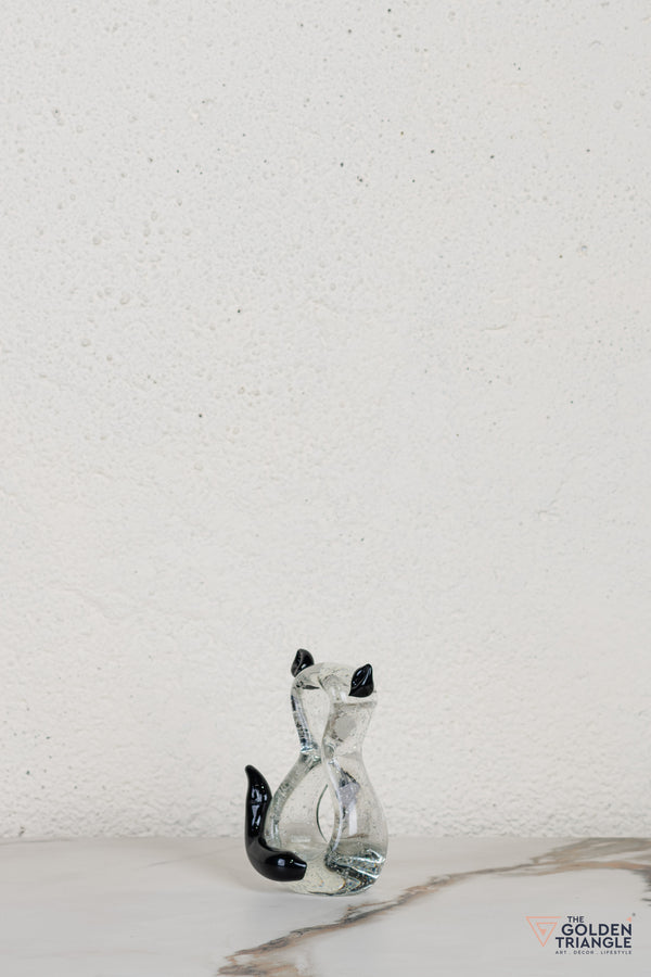 Clyne Cat Glass Table Top Decor