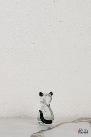 Clyne Cat Glass Table Top Decor