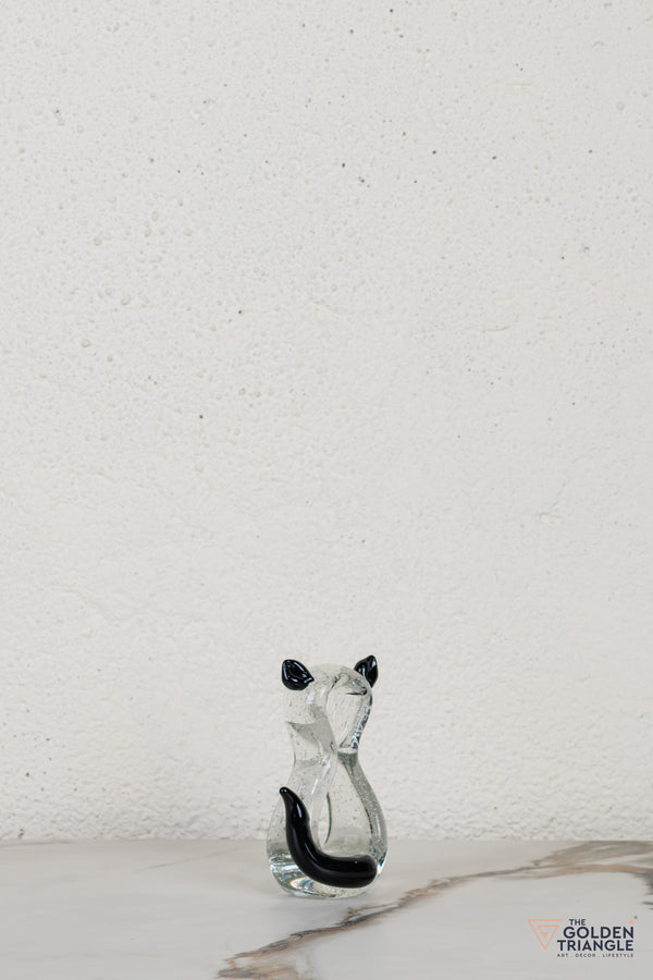 Clyne Cat Glass Table Top Decor