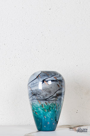 Magnolia Glass Vase  - Blue