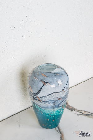 Magnolia Glass Vase  - Blue