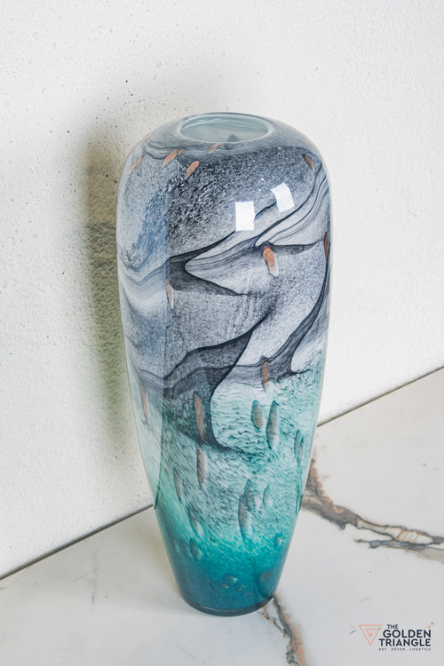 Magnolia Glass Vase  - Blue