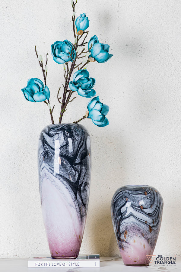 Magnolia Glass Vase  - Pink