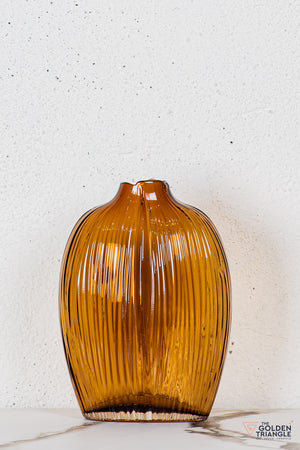 Glacia Glass Vase - Amber