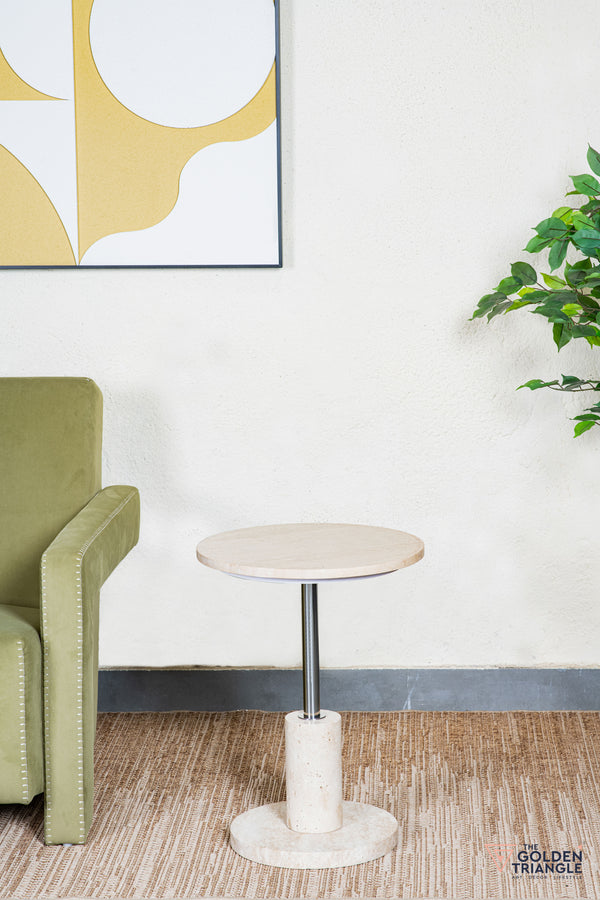 Forte Travertine Side Table