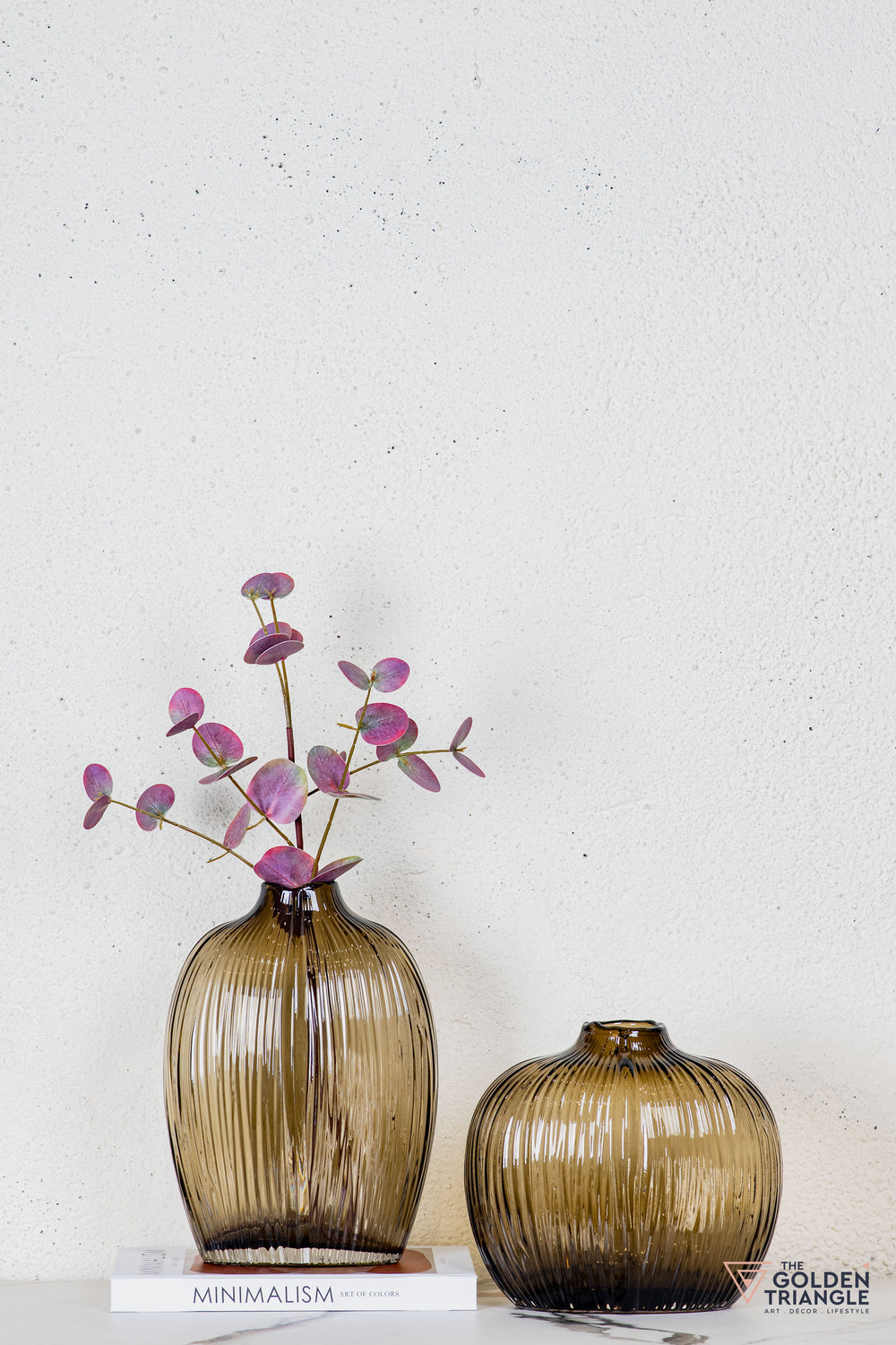 Glacia Glass Vase - Brown