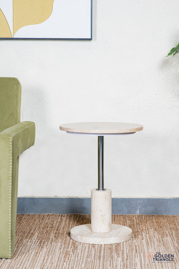 Forte Travertine Side Table
