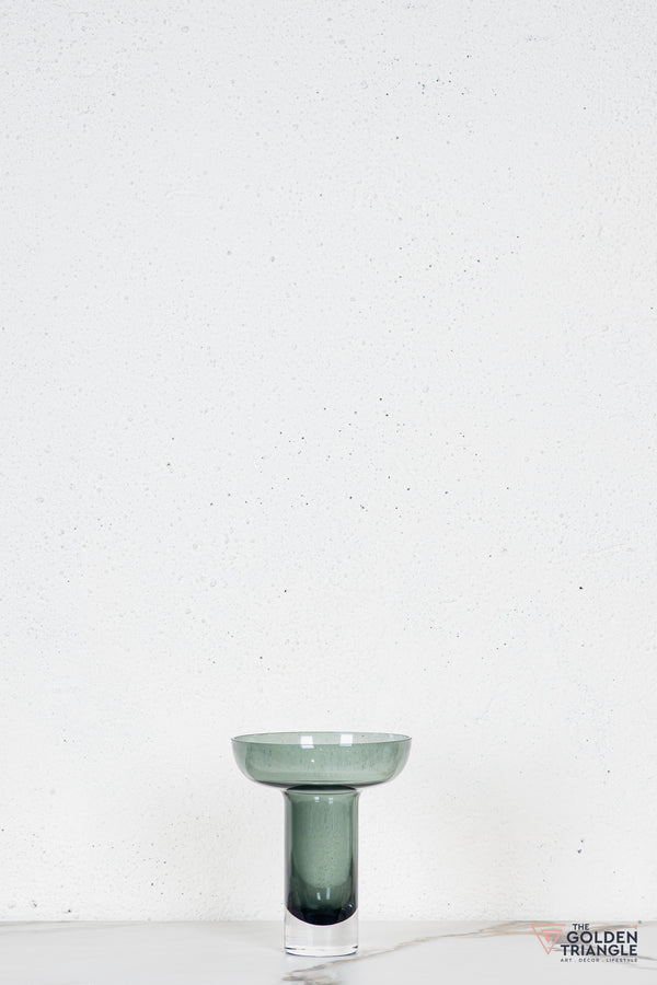 Sogno Glass Vase - Smoke - Small